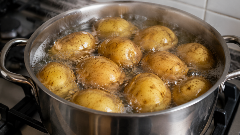 Делюсь простым трюком, как очистить картошку в мундире за 2 минуты без ножа: руки тоже обжигать не придется