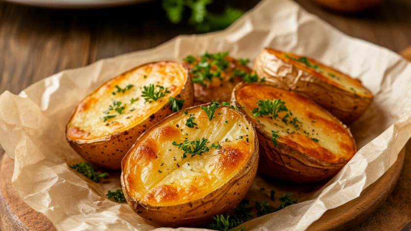 Этот способ приготовления картофеля меня удивил: пергамент вместо фольги — и картошка получается мягкой, ароматной и буквально тает во рту