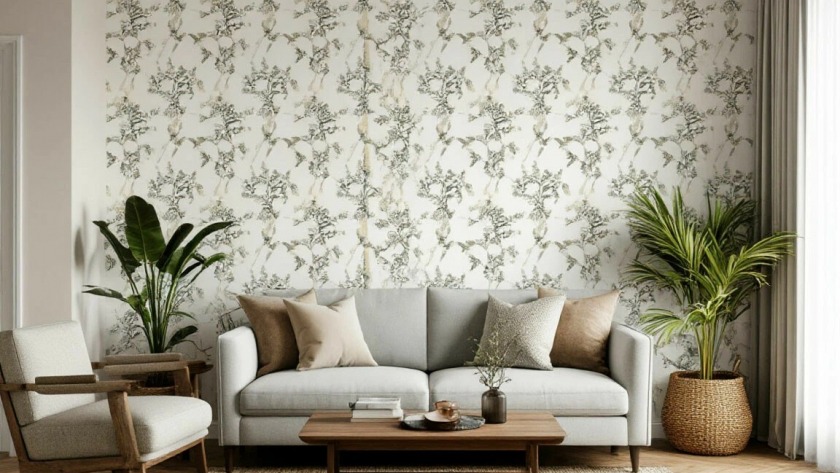 Перестала выбирать «что-то одно»: сделала акцентную стену обоями с рисунком, а остальные покрасила. И дефекты скрыла, и бюджет сэкономила