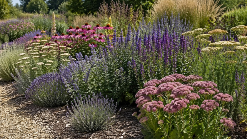 Солнцепек без провала к августу: что посадить там, где земля быстро теряет влагу, а пышная клумба рано сдаёт вид