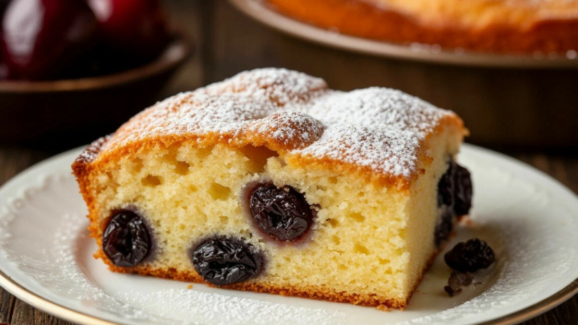 Тающий во рту пирог с черносливом: муки всего 100 грамм, а вкус как у французского суфле