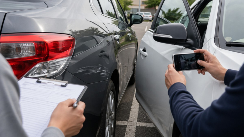 Открыл дверь на парковке и задел соседнюю машину: кто платит за ремонт, когда работает ОСАГО и почему важна документация на месте