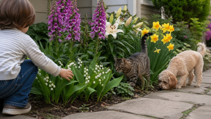 Красота у дорожки с неприятным сюрпризом: какие садовые цветы могут навредить детям, кошкам и собакам на участке