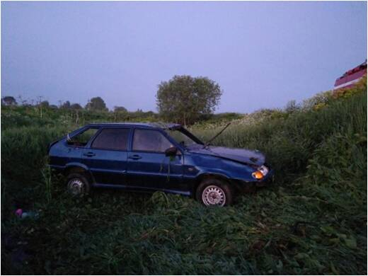 В Кирово-Чепецком районе авто улетело в кювет и перевернулось