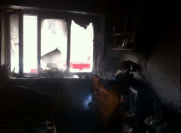 В Чепецке загорелась лоджия жилого дома