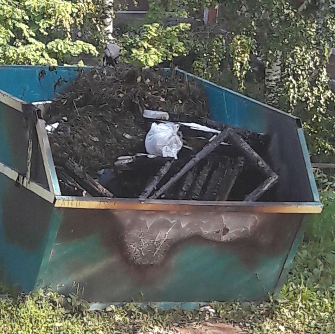 В Чепецке неизвестные подожгли мусорный бак
