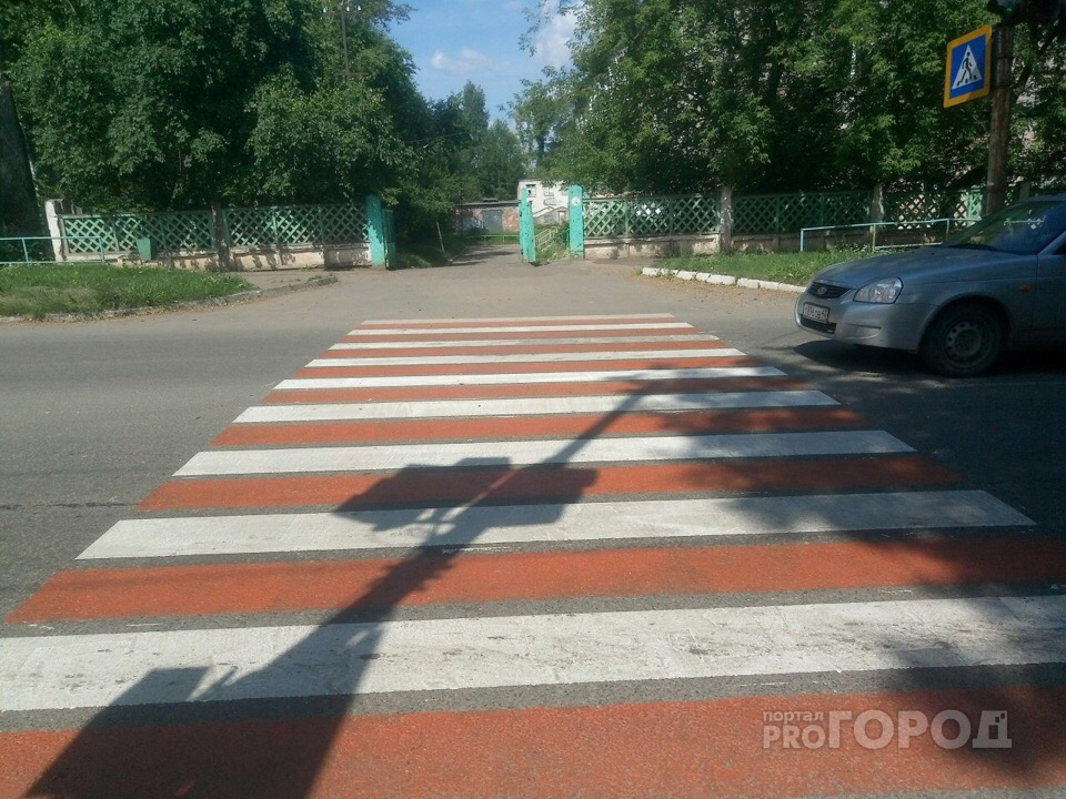 В Чепецке появилась красная разметка на дорогах