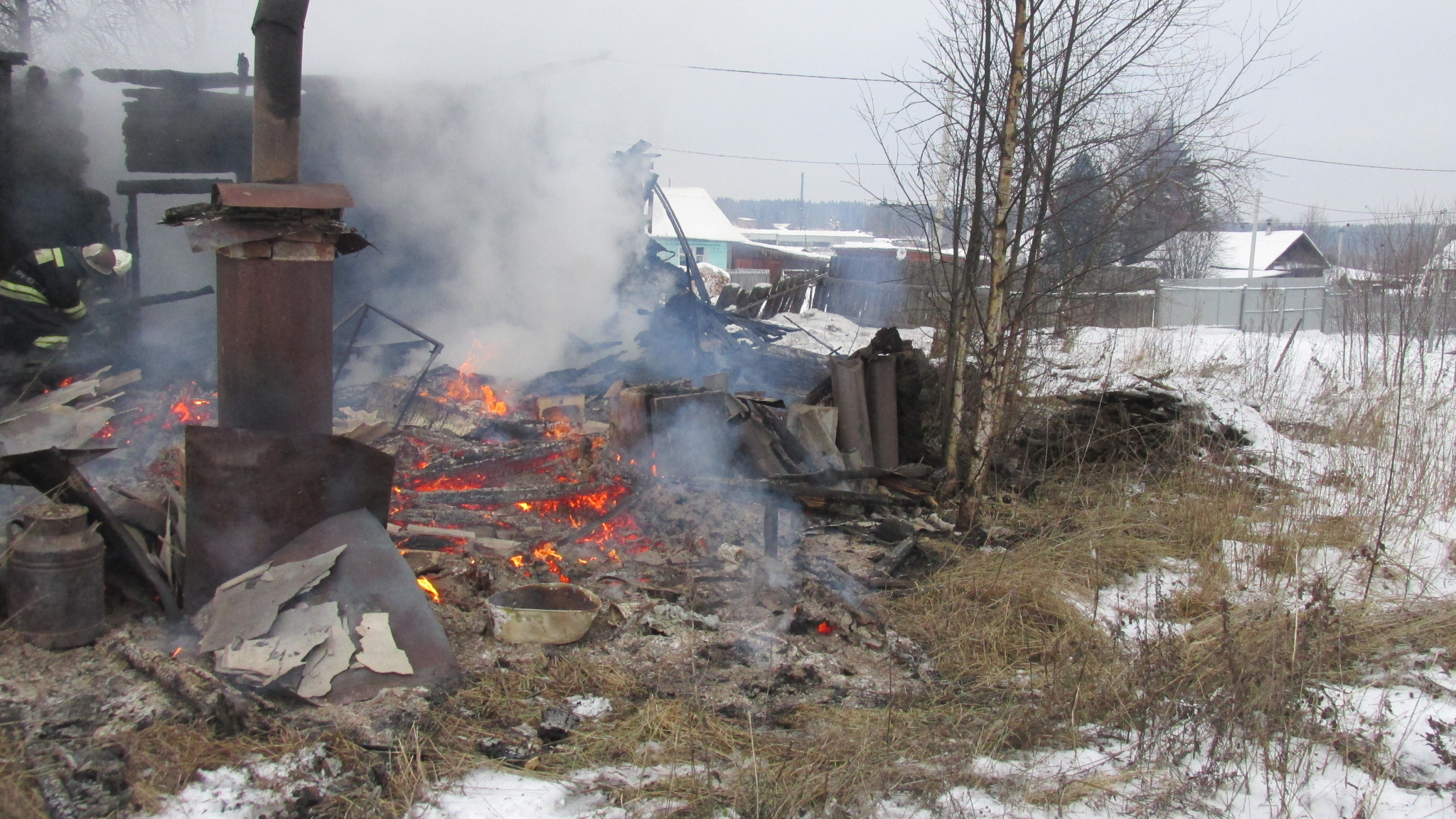 В Чепецком районе сгорел дом: рассматривается версия поджога