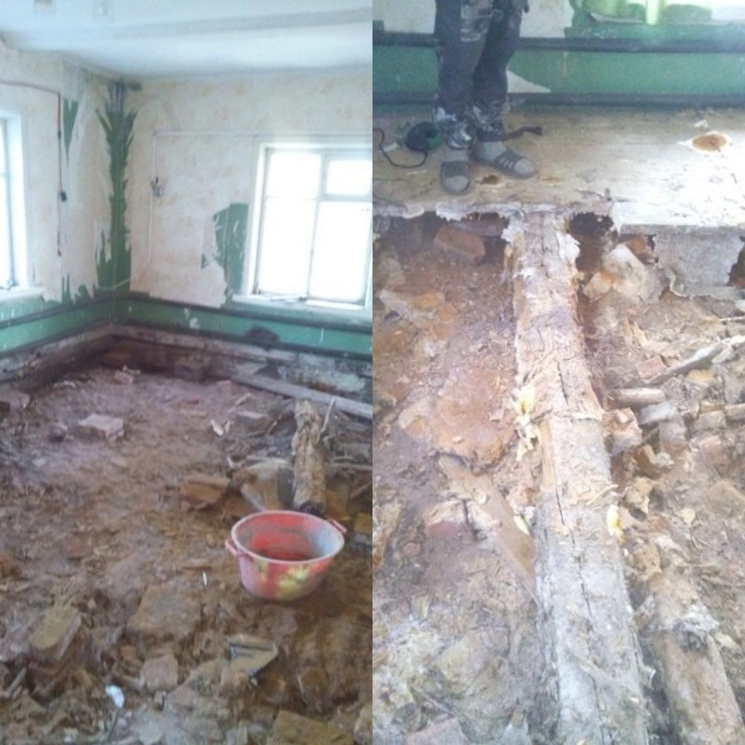После капремонта в доме в селе Фатеево провалился пол в четырех квартирах