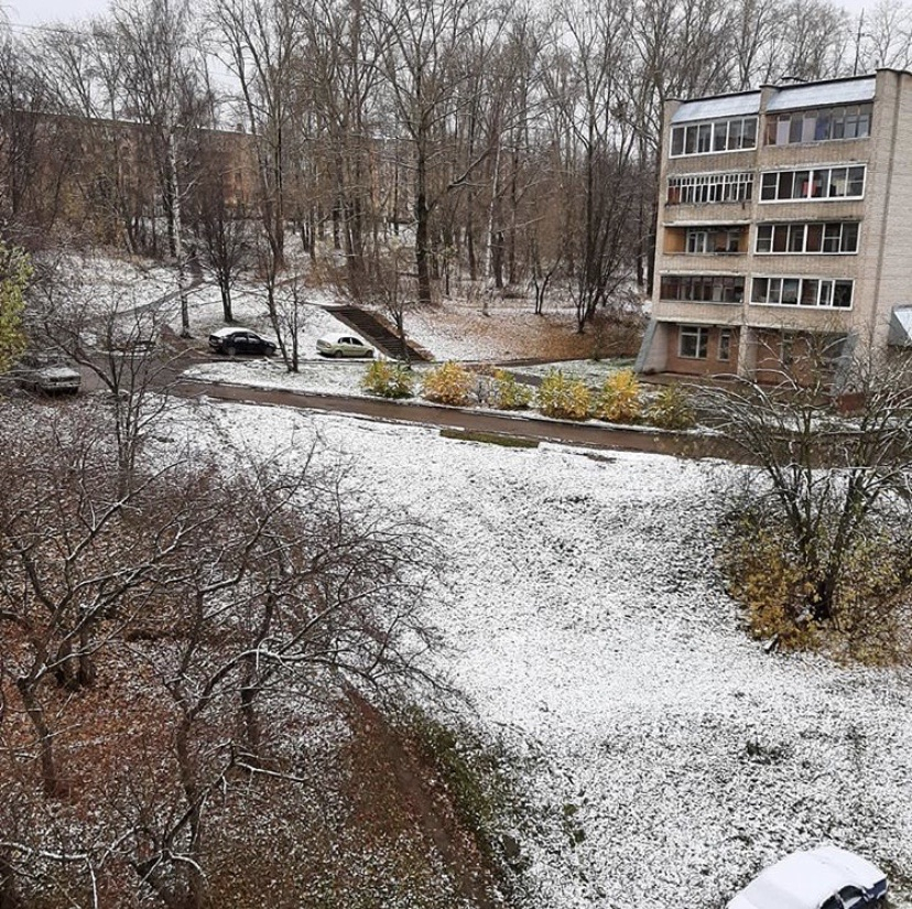 Первый снег:  чепчане поделились фотографиями в соцсетях