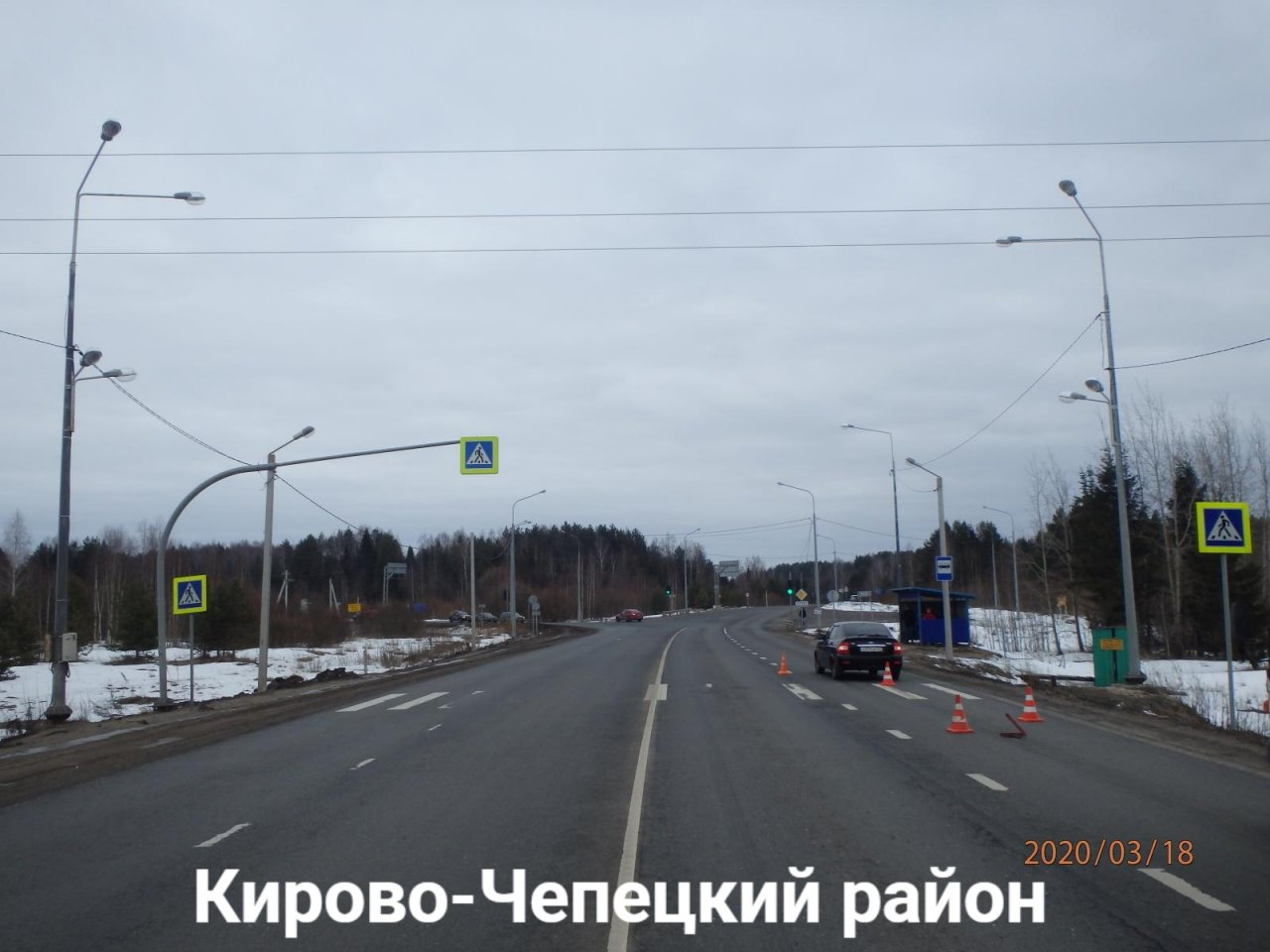 В Чепецком районе на пешеходном переходе на трассе сбили мужчину