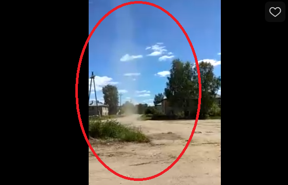 В Кировской области сняли на видео «пылевого дьявола»