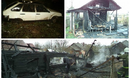За неделю в Кирово-Чепецком районе сгорели автомобиль, дом и хозпостройки