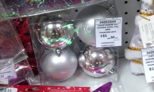 Ценомер: где в Чепецке дешевле всего купить новогодние шары?