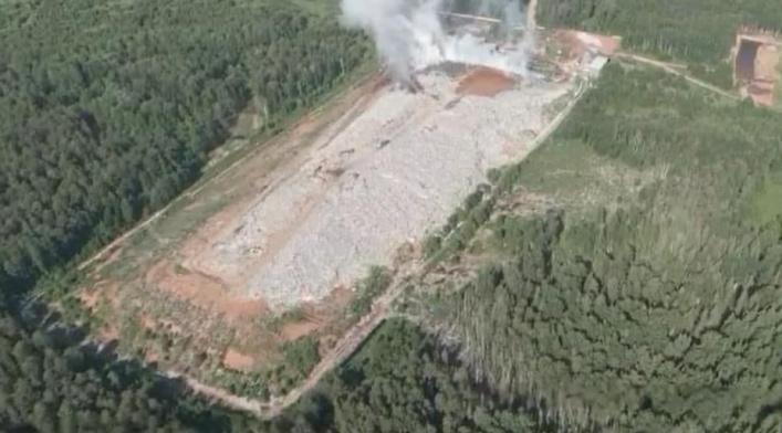 Известны результаты проб воздуха после пожара на свалке в Лубягино 