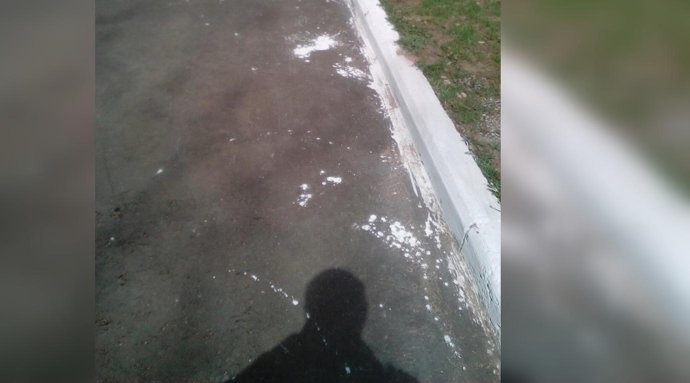 «Вот так красят бордюры в Чепецке. Красота»: горожане о работе подрядчика