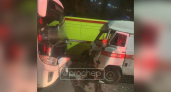 Появилось видео с места ДТП с участием автобуса и машины скорой помощи на перекрестке улиц Ленина и Некрасова