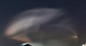 Жители Кировской области увидели "космическую медузу" на фоне полярного сияния
