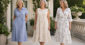 Летние платья для женщин 55+, если талия не выражена: какие фасоны скрывают живот и почему свободный крой не всегда делает фигуру легче