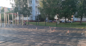 В Кирово-Чепецке залили основание для новой "умной" спортплощадки
