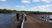 Спустя месяц движение по наплавному мосту в Каринторф открыли
