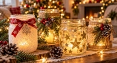 Подсвечники за сотни рублей больше не покупаю: 3 способа украсить обычную банку к Новому году