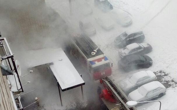 В Кирово-Чепецке загорелся мусоропровод