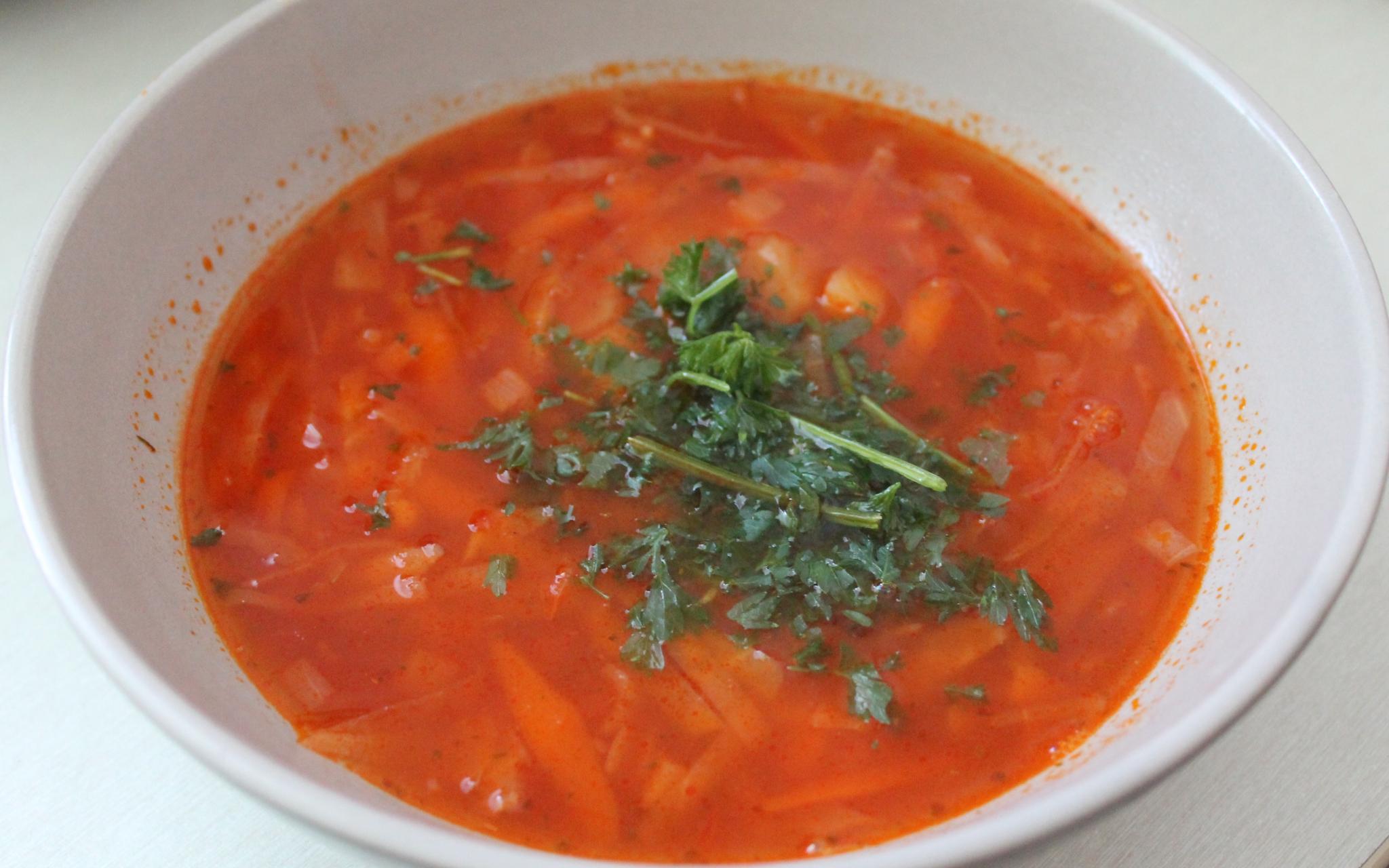 Готовим в пост: борщ с фасолью