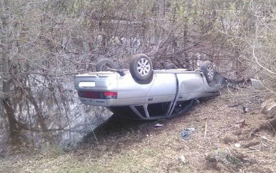 В Чепецке авто перевернулось на берегу реки: информация о пострадавших