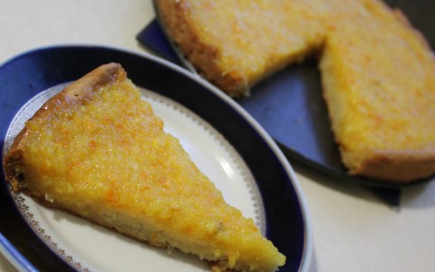 Яркий десерт: открытый цитрусовый пирог