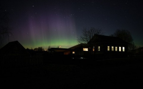В Кирово-Чепецке наблюдали полярное сияние