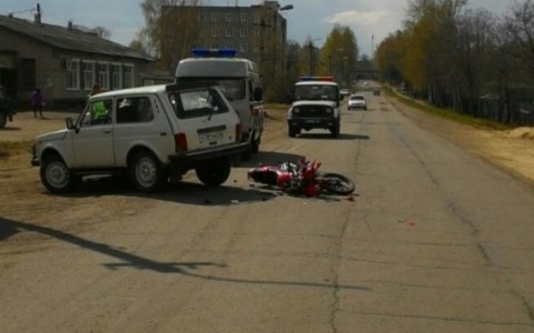 В Кировской области водитель легковушки сбил мотоциклиста