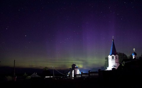 В Кировской области наблюдали полярное сияние