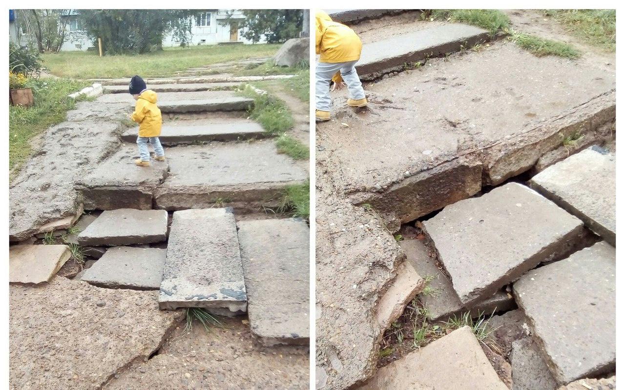 Лестница возле улицы Сосновой разваливается под ногами чепчан