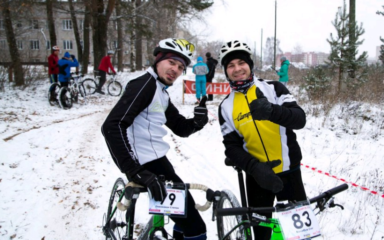 В Чепецке прошла зимняя велогонка