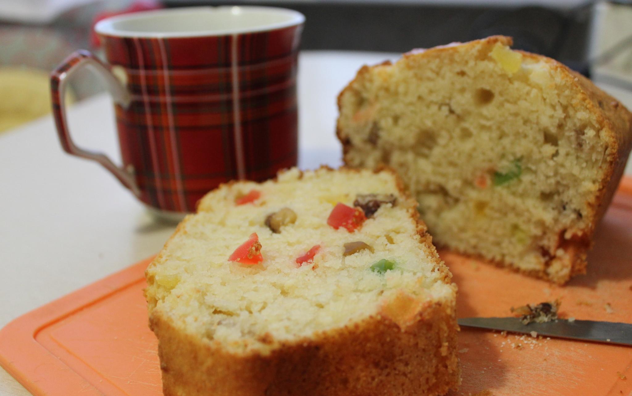 Что испечь к чаю? Творожный кекс с цукатами и грецкими орехами