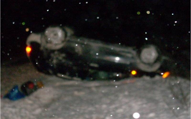 В Чепецком районе улетела в кювет и перевернулась «Лада Калина»