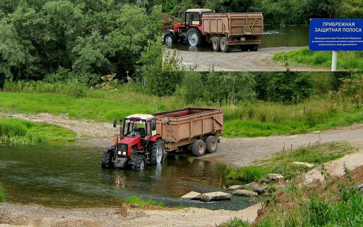 В Чепецком районе водитель решил вымыть трактор в реке