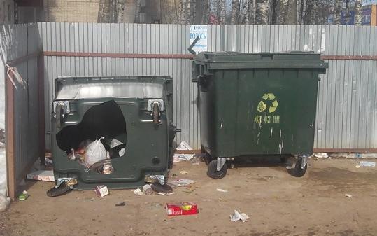 На жалобу про сломанный контейнер в Чепецке отреагировало правительство области