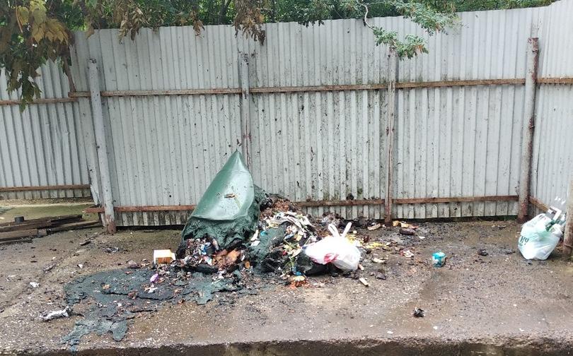 Фото дня: в Кирово-Чепецке сгорел мусорный бак