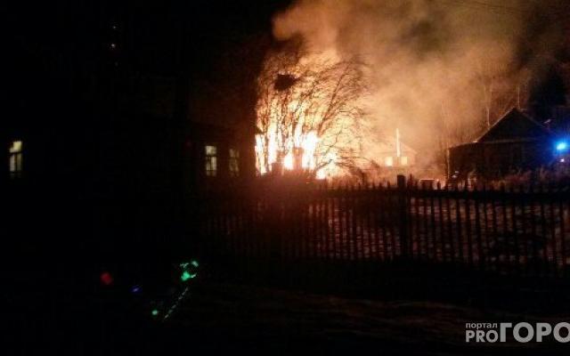 В Чепецком районе при пожаре молодой мужчина получил ожоги лица