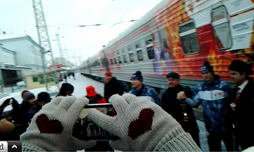 В Киров прибыл Олимпийский огонь (видео)