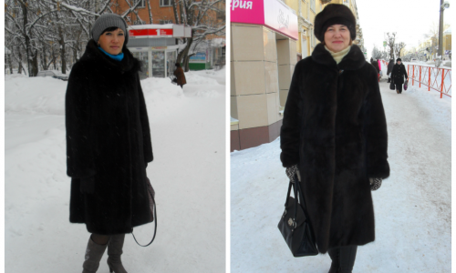 Мода улиц: чепчанкам нравятся длинные  шубы темных тонов
