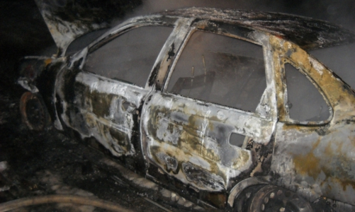 "Опель Вектра" загорелся прямо на ходу