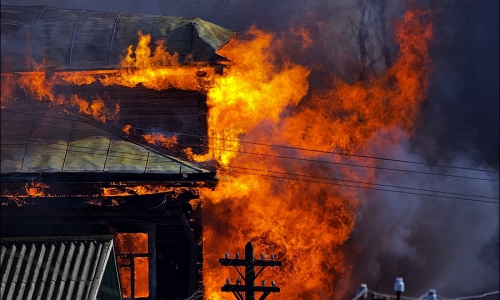 В Проснице сгорел жилой дом (новость от читателей)