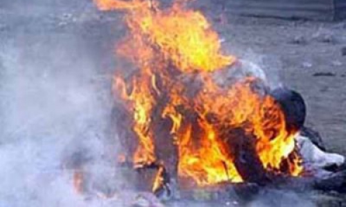 На Некрасова дети подожгли мусор