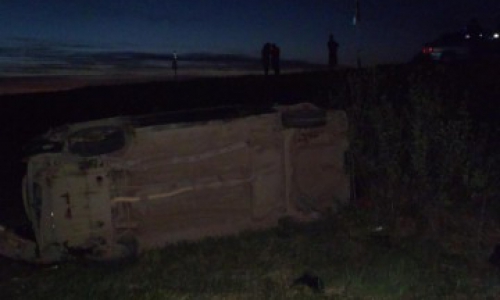 Водитель "ВАЗа" не справился с управлением и перевернулся