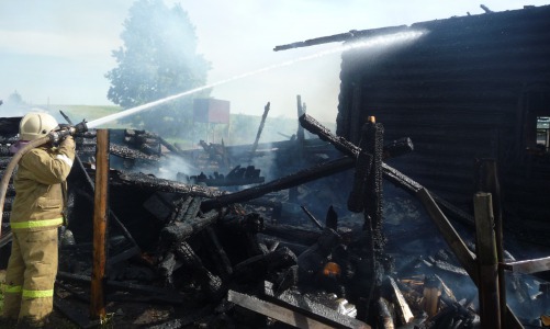 Мужчина, пострадавший при пожаре, отбивался от спасателей палкой