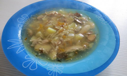 Рецепт дня: куриный суп с шампиньонами и вермишелью
