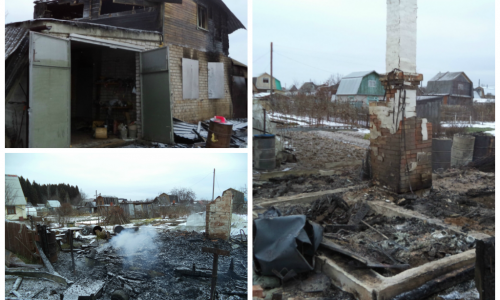 В Кирово-Чепецке в разных местах, но в одно и то же время загорелись несколько домов